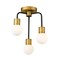 Z-Lite Neutra 3 Light Semi Flush Mount, Matte Black + Foundry Brass & Opal 621-3SF-MB-FB - alternate 1